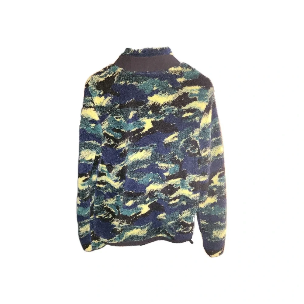 Fleece American Eagle Jacket Mens Small Colorful Camouflage Full Zip